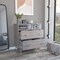 Tuhome Portanova Two Drawer Dresser, Two Open Shelves, Superior Top, Four Legs, Light Gray/White CZB6740 - alternate 5